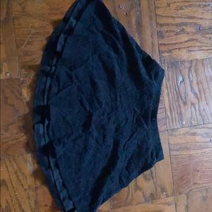 Black lace skirt